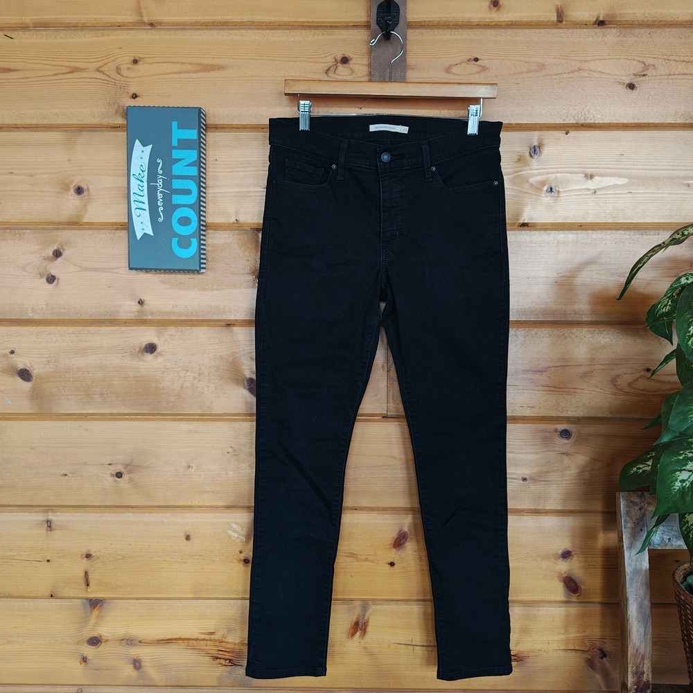 Levi's‎ 311 Mid-Rise Shaping Skinny Black Jeans Stretch Denim Size 29(30") X 29"
